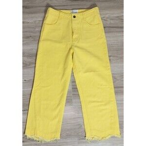 The Style Club Lemon Yellow Crop Denim Jeans Women's Size 2